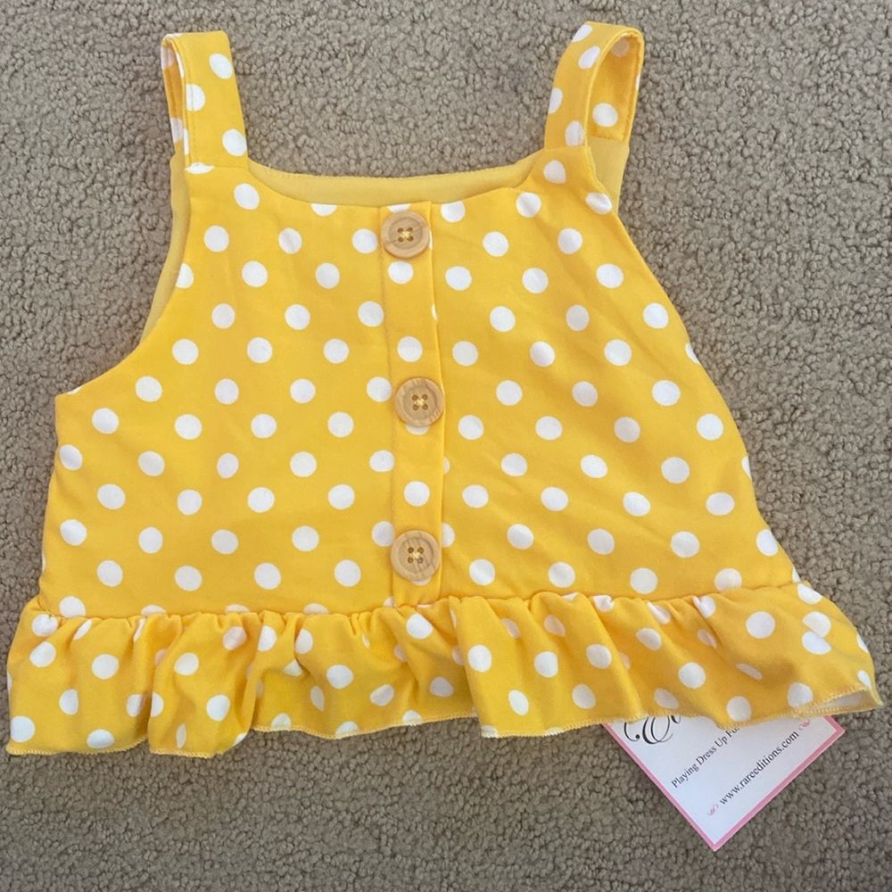Yellow polka dot tank top